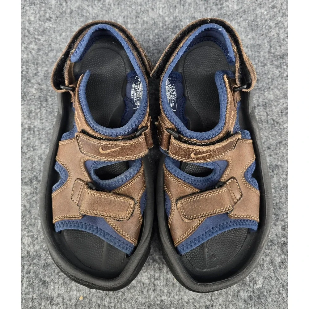Nike Air Golf Sandals Womens 9 Brown Leather Spiked Strappy Sport 302135-221